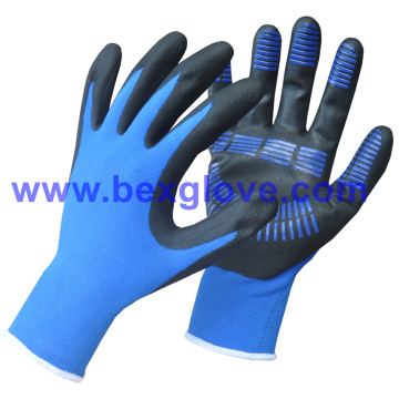 Противоскользящие перчатки с нитриловым покрытием